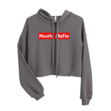 Hustle Mafia Red Crop Hoodie