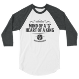 HM Mind of a G, Heart of a King 3/4 sleeve raglan shirt