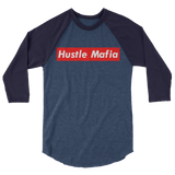 Hustle Mafia Red 3/4 sleeve raglan shirt