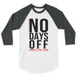 HM No Days Off 3/4 sleeve raglan shirt